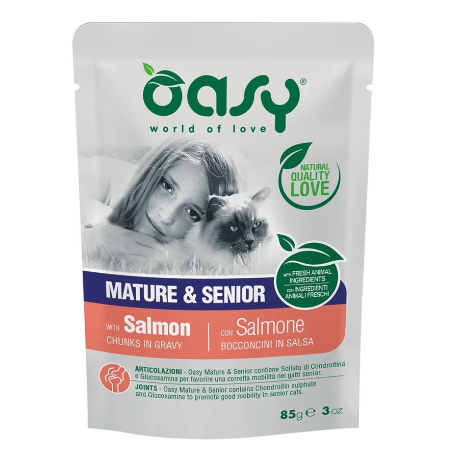 OASY CAT CHUNKS SENIOR GRAVY 85G