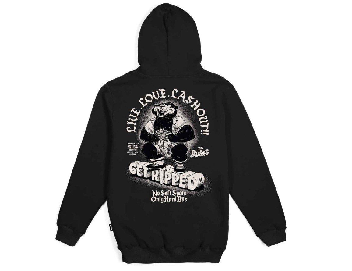 The Dudes Ripped Hoodie Black