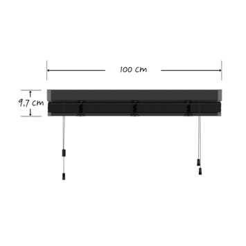 KARWEI aluminium jaloezie 50 mm matzwart (kleurnr. 320) 100x180 cm (bxh)