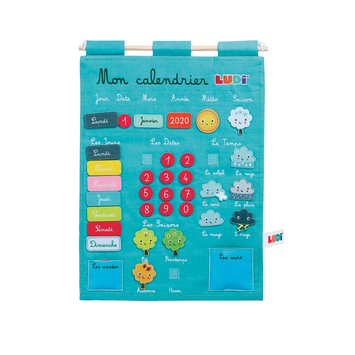 Calendrier Basic bleu