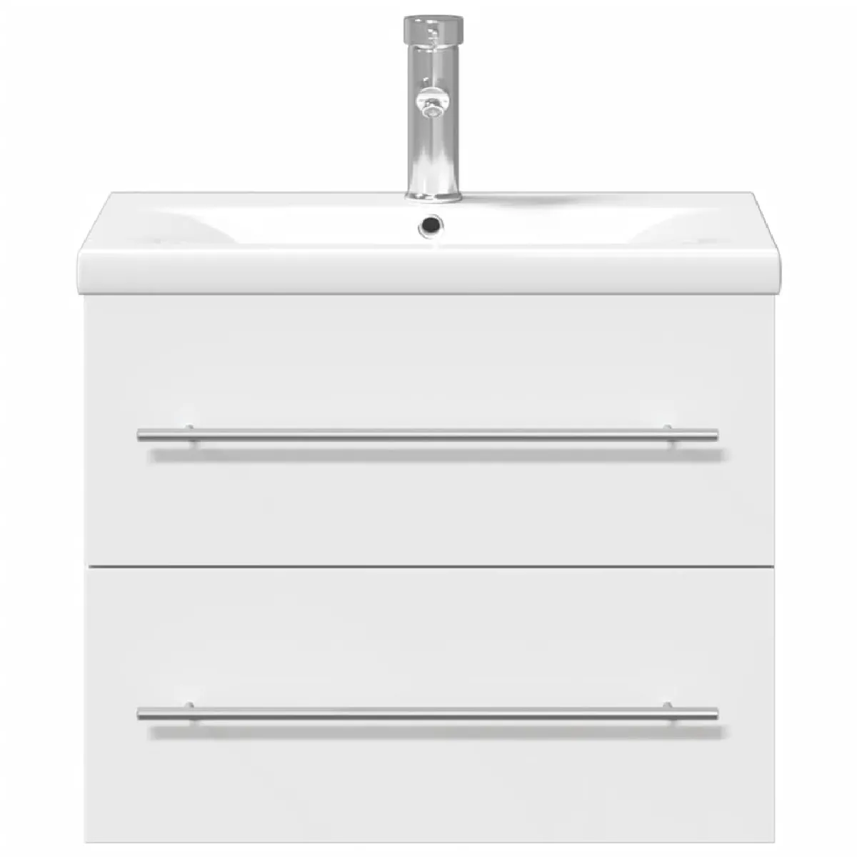 VidaXL Armoire lavabo avec bassin intégré - Blanc