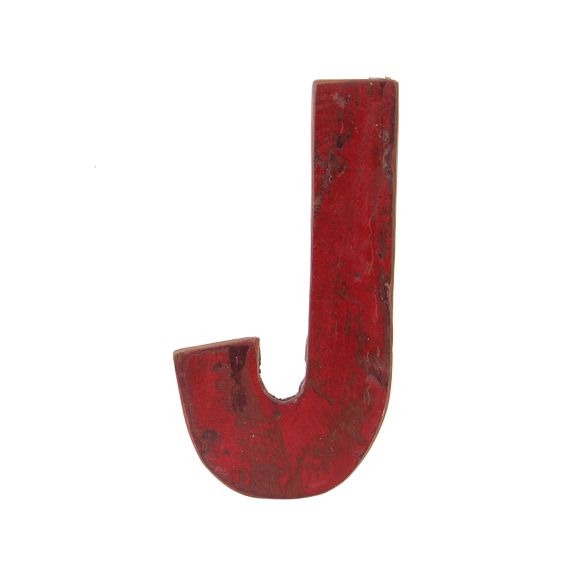 Holzbuchstabe 'J', mehrfarbig, T 2,5 cm, B 13 cm, H 19 cm von fischer's lagerhaus