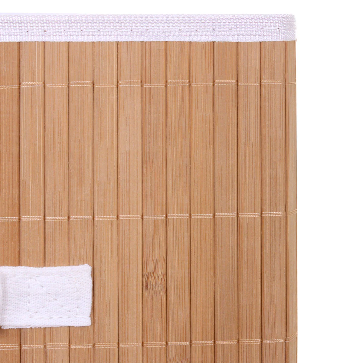 4er-Set Faltbox MCW-C21, Korb Aufbewahrungskorb Ordnungsbox Sortierbox Aufbewahrungsbox, Bambus 32x32x32cm naturfarben