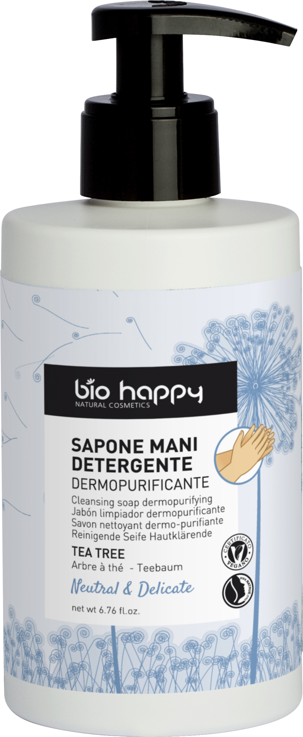 Bio Happy  Neutral & Delicate Dermopurifying Hand Soap, 200 ml