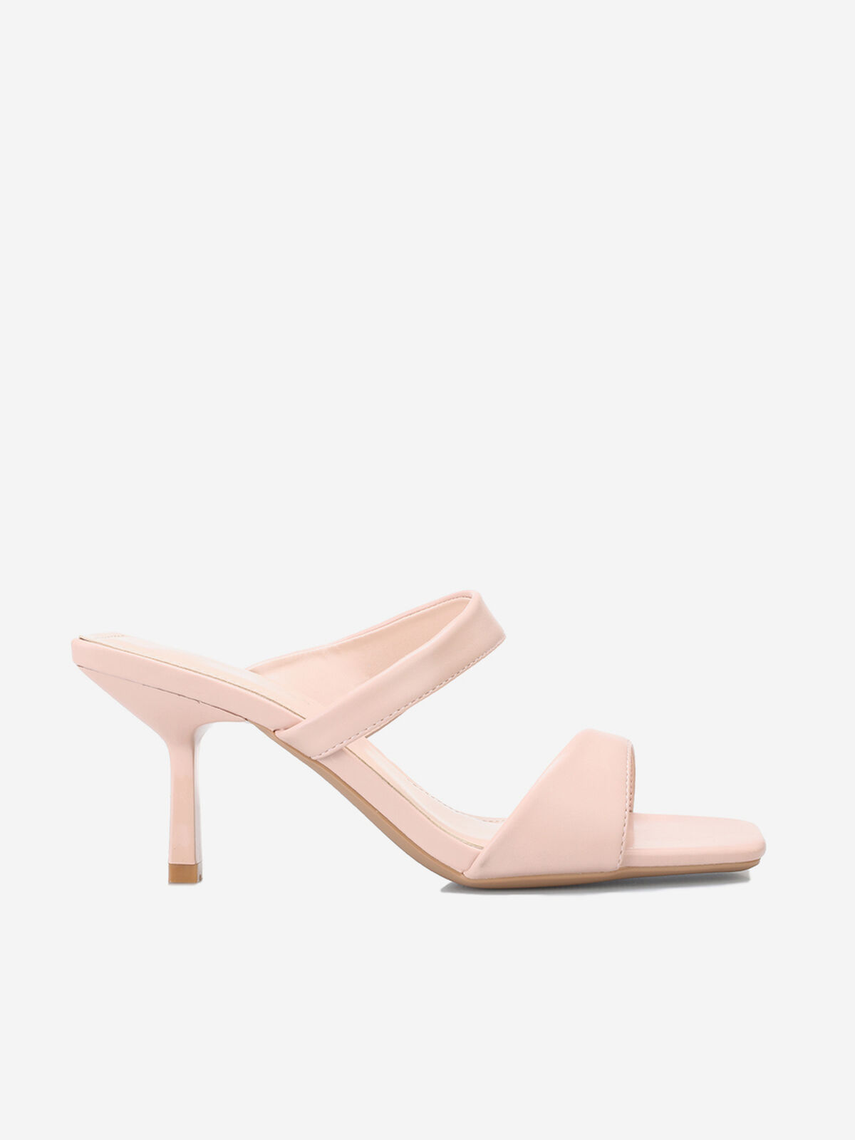 Mules asymétriques et bout carré- Rose