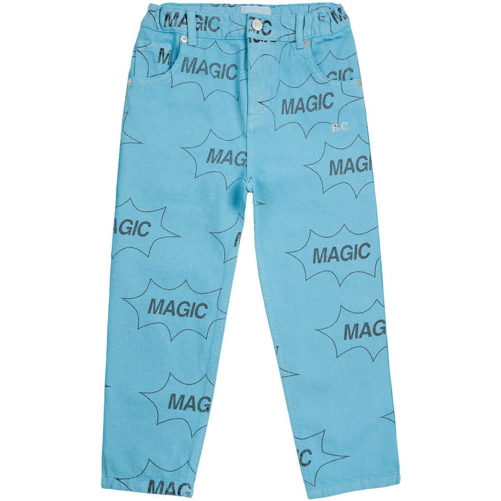 Køb Bobo Choses Light Blue It'S Magic All Over Denim Baggy Bukser