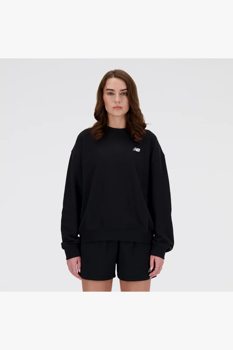 New Balance Sport Essentials French Terry Small Logo Crew Damen Pullover