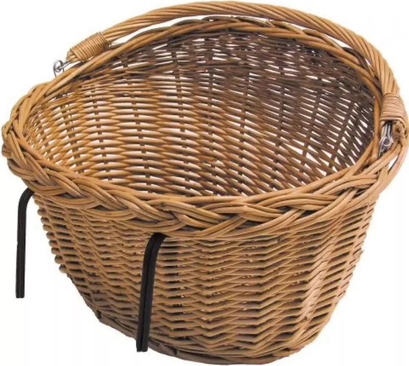 Falkx Fietsmand Aan Stuur 33 Liter Rotan Bruin
