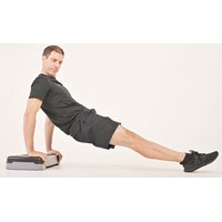 Stepper de fitness, bleu/gris