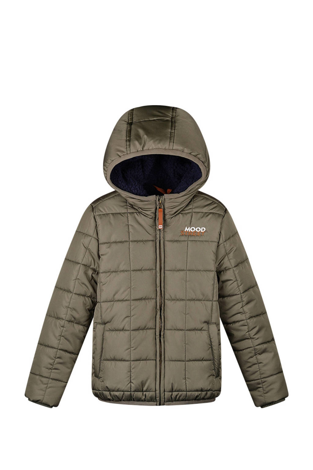 Moodstreet gewatteerde winterjas James kakigroen