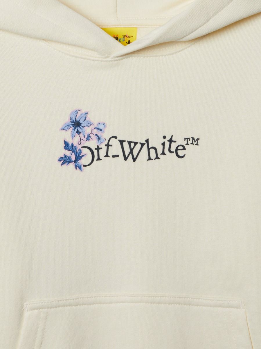 Off-White Beige Arrow Flowers Hoodie