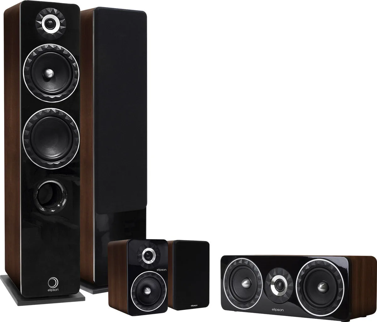 Elipson Prestige Facet 14 System 5.0 Noyer Packs enceintes grand spectacle