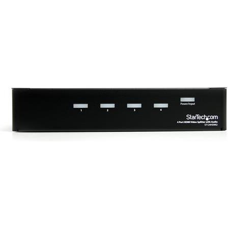 StarTech.com Répartiteur vidéo et amplificateur de signal HDMI haute vitesse à 4 ports avec audio