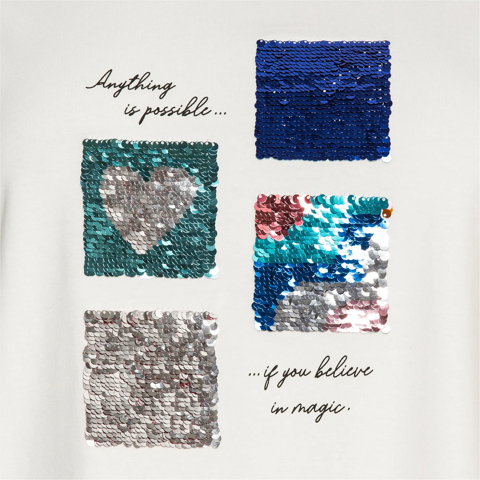 Damen-Shirt mit Wendepailletten, große Größen