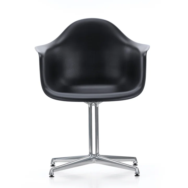 Vitra - Eames Plastic Armchair DAL, poliert / weiss (Filzgleiter basic dark)
