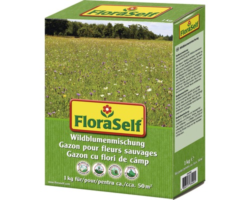 FloraSelf 'Wildflower Mix' wilde bloemenweide zaden 1 kg 50 m² DE/FR/RO