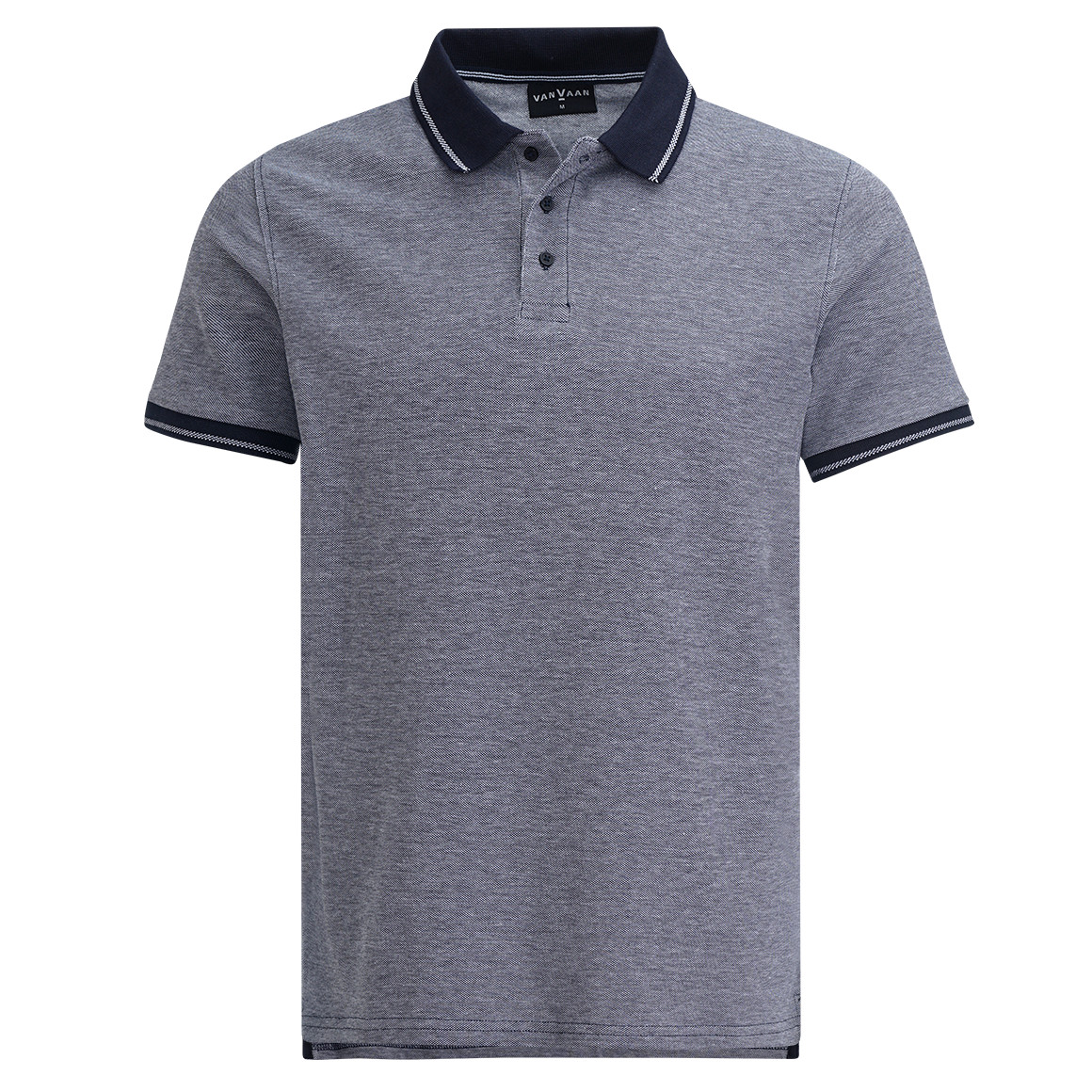 VanVaan Herren Poloshirt in Piqué-Qualität dunkelblau