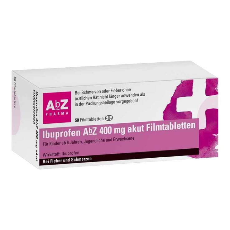 Ibuprofen AbZ 400 mg akut Filmtabletten, 50 St