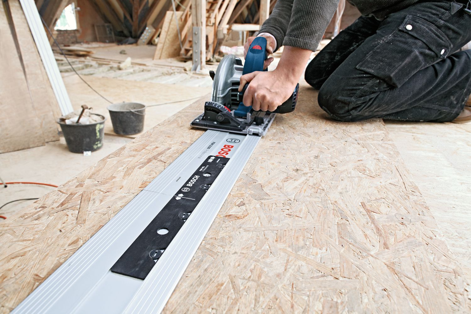 Bosch Professional GKT 55 GCE Invalzaag 165mm 1400W in L-Boxx - 0601675001