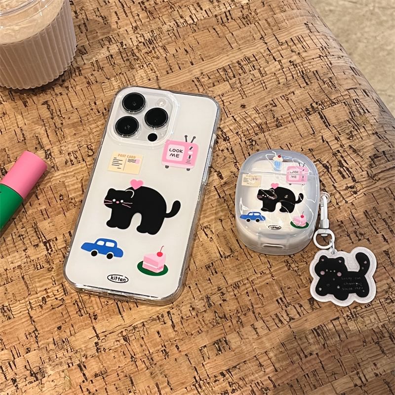 Fonekase - Kattentelefoonhoesje - iPhone 15 Pro Max / 15 Pro / 15 / 14 Pro Max / 14 Pro / 14 / 13 Pro Max / 13 Pro / 13 / 12 Pro Max / 12 Pro / 12 / 11