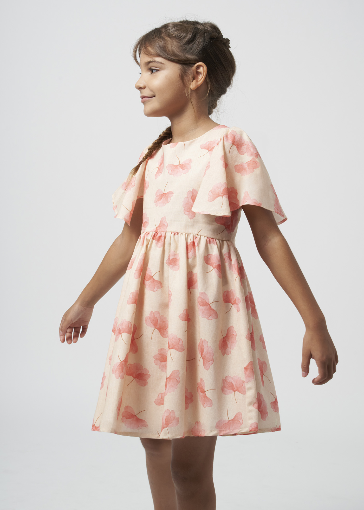 Vestido infantil Tulip com estampa batista