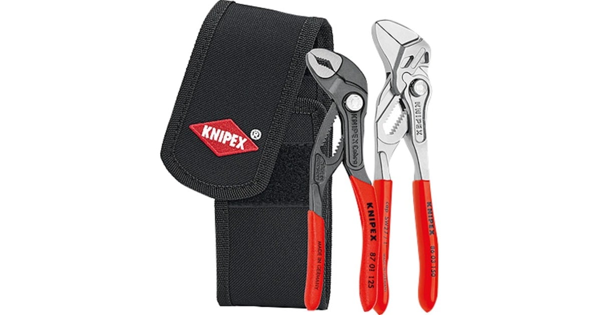 KNIPEXMini-tangenset in gereedschapsriemtas 002072V  (Rood/zwart, 2-delig)