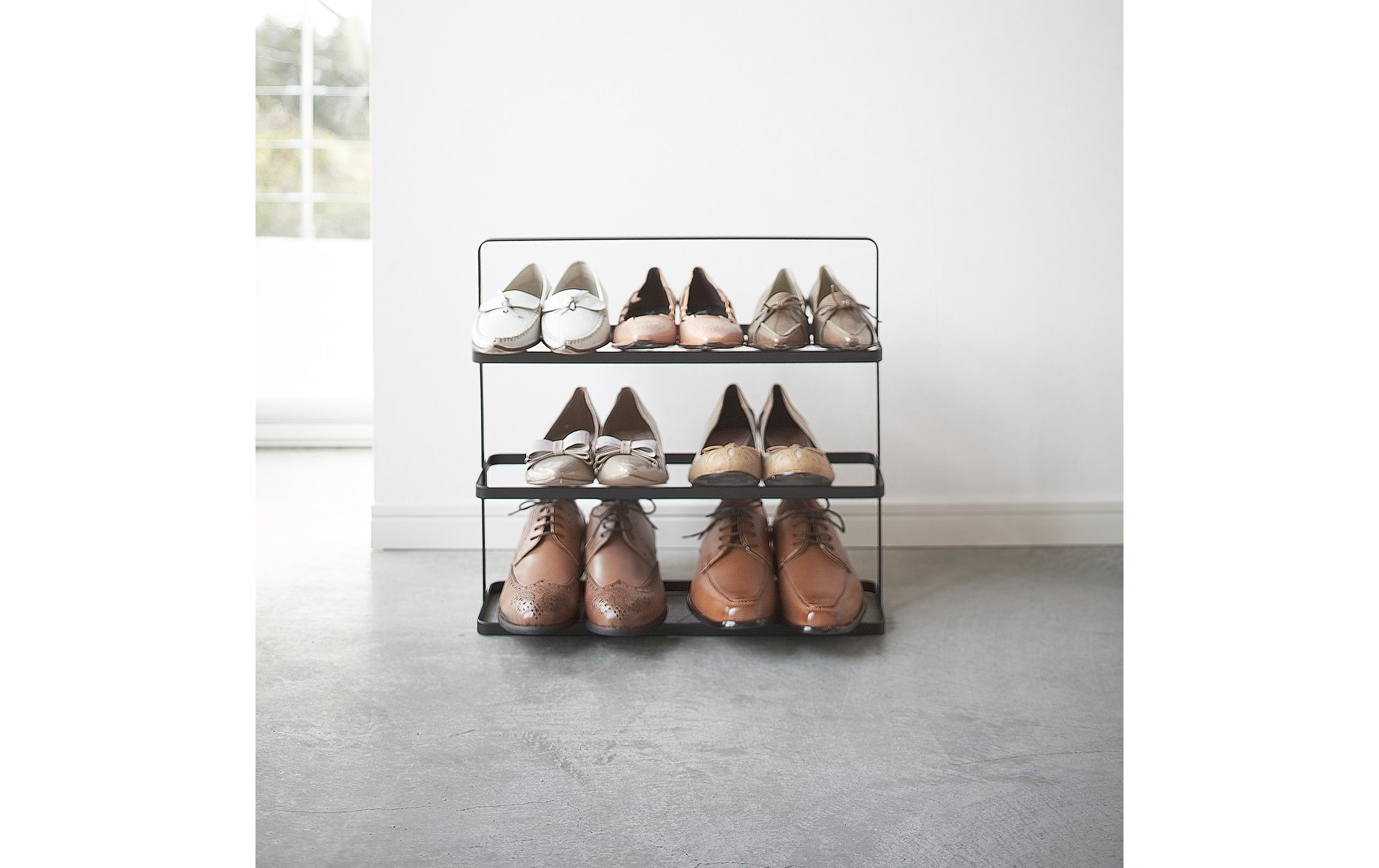 Schuhregal Tower 50 x 45.5 cm, SchwarzBreites Schuhregal