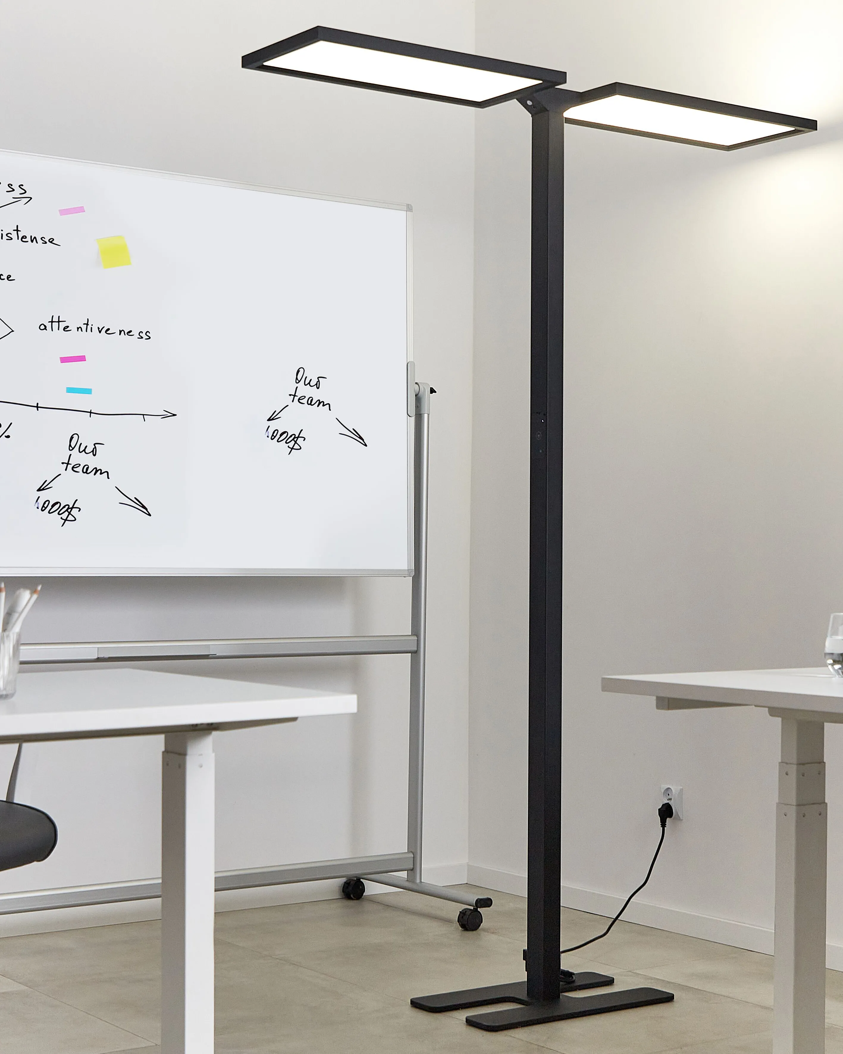 LED staande lamp SCULPTOR met bewegingssensor Metaal Zwart