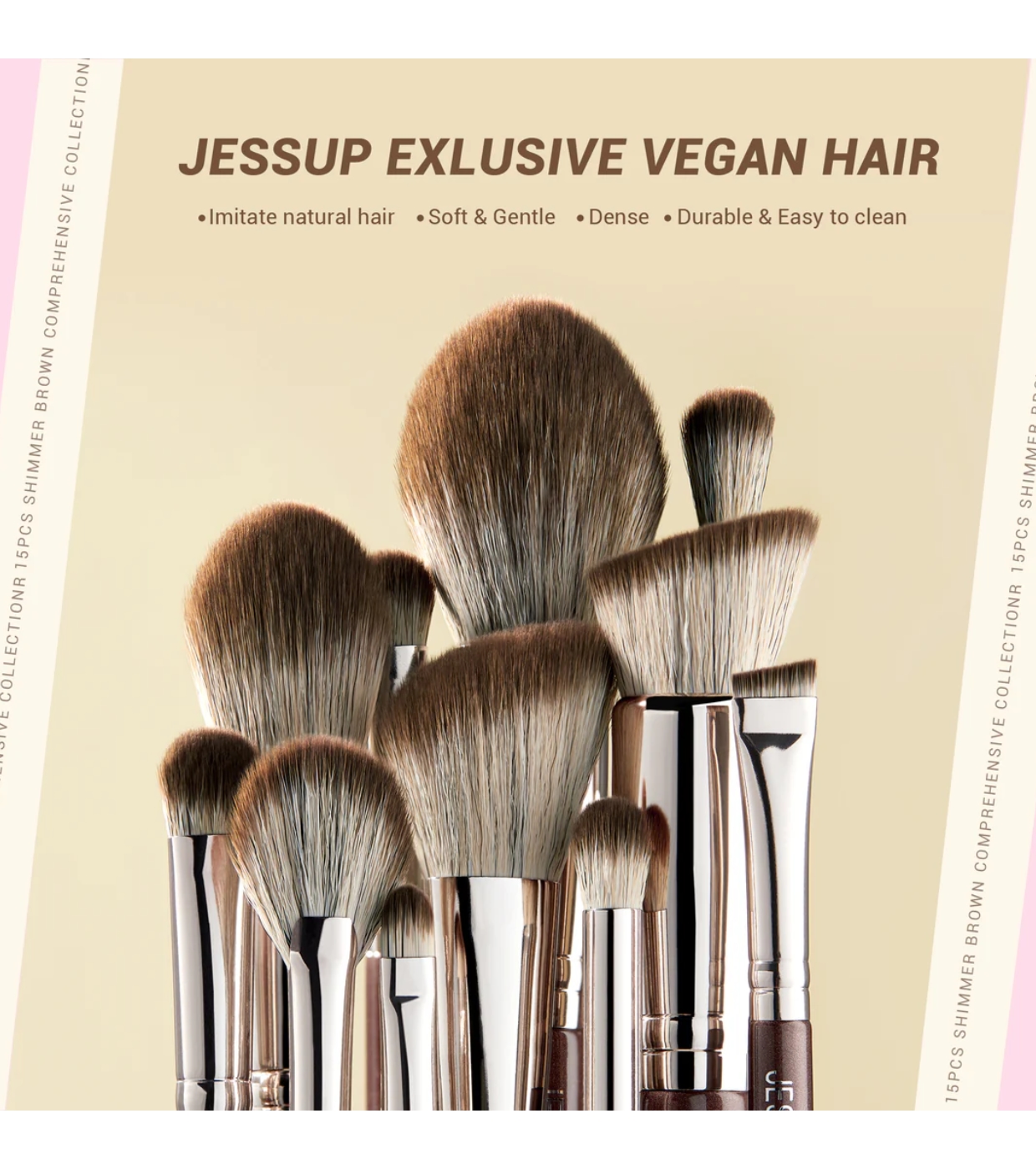 Jessup Beauty - *Makeup Essentials in a Box* - Conjunto de 15 pincéis - Shimmer Brown