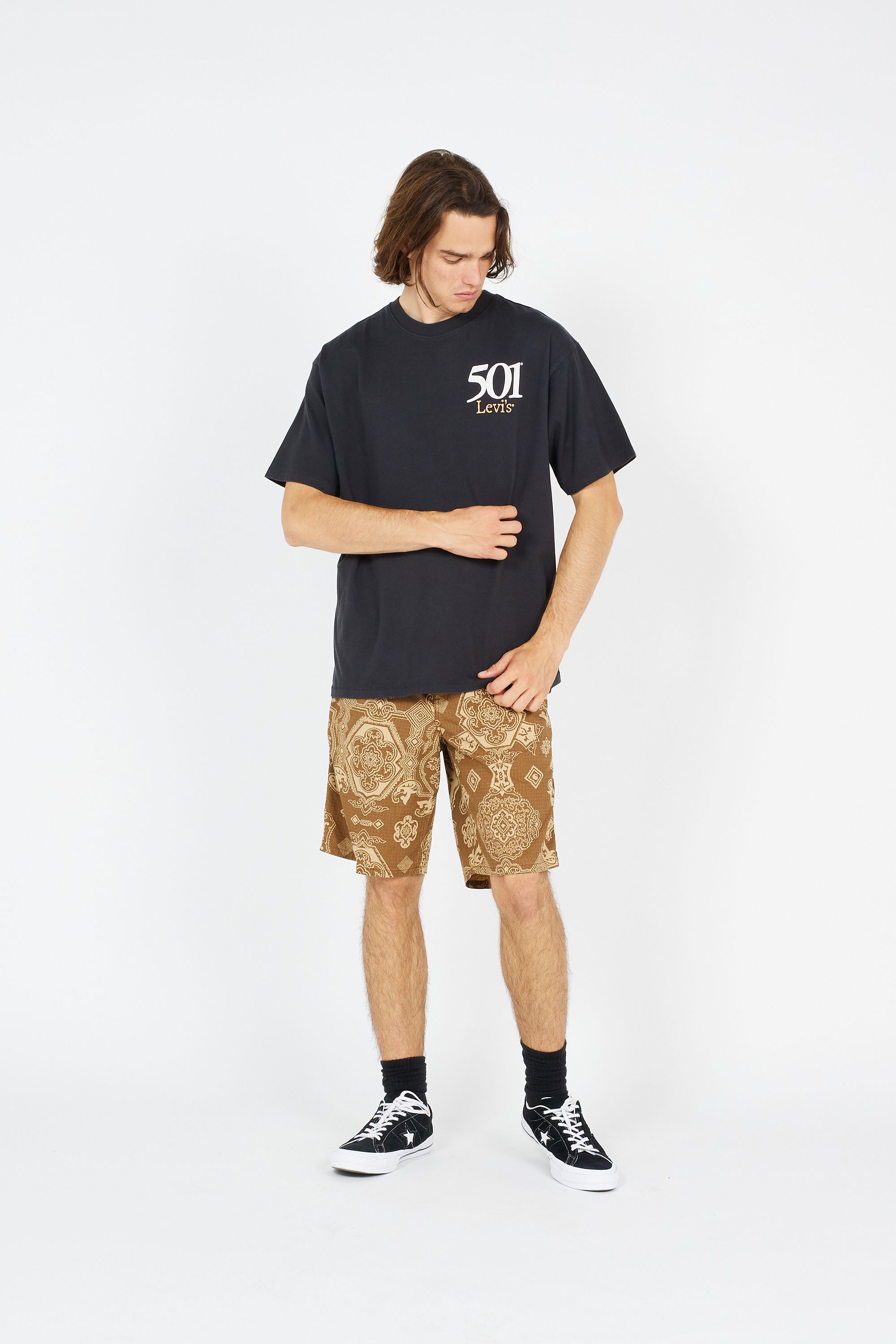 CARHARTT WIP Short Single Knee Marron