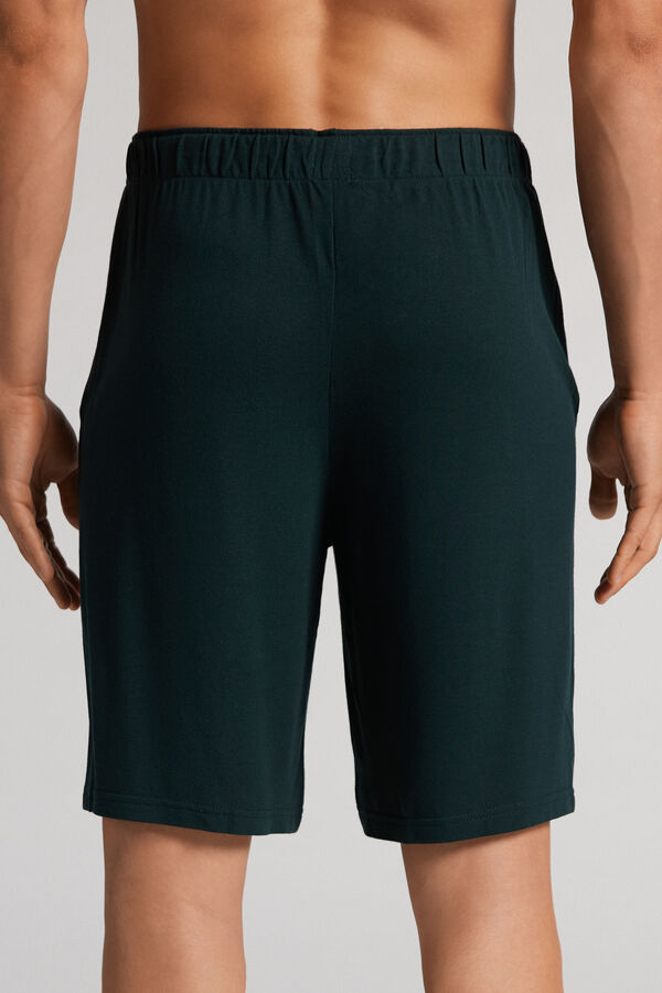 Shorts de modal e piqué de seda