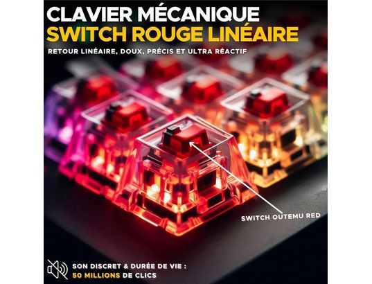 THE G-LAB - Clavier gamer Keys Platinium