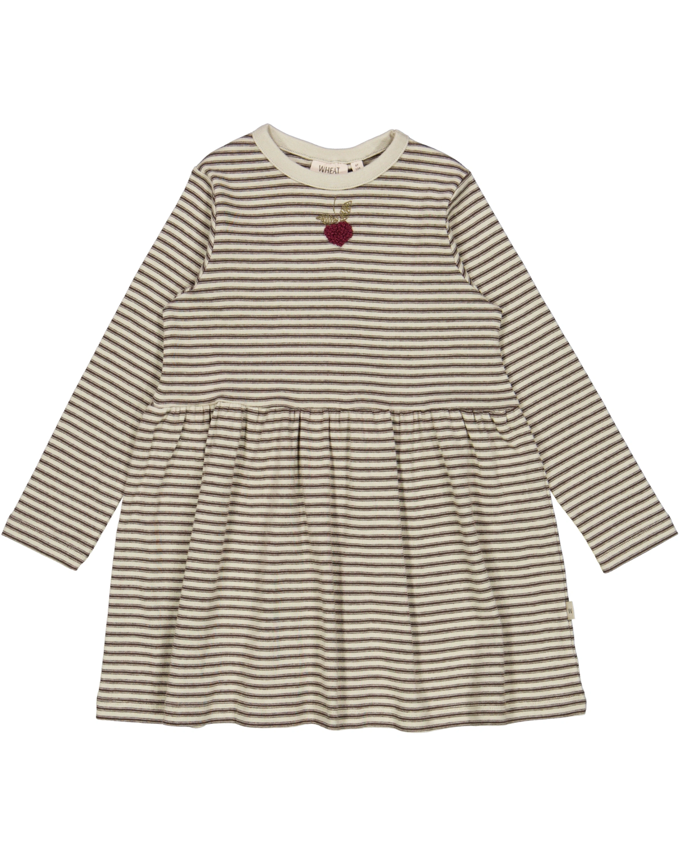 Langarm-Kleid BERRY gestreift in mulch