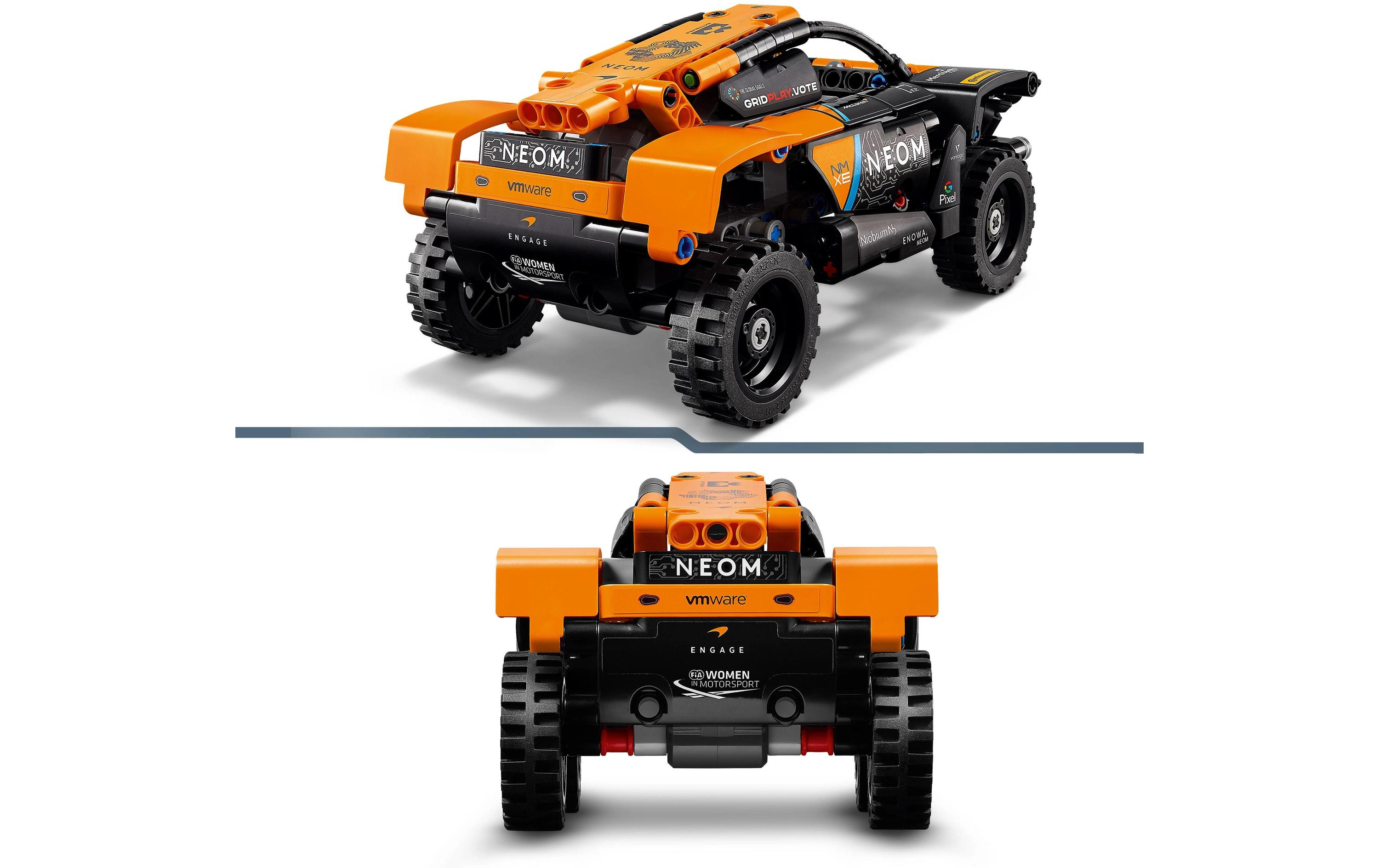 Technic NEOM McLaren Extreme E Race Car 42166Spielzeugauto mit Rückziehmotor