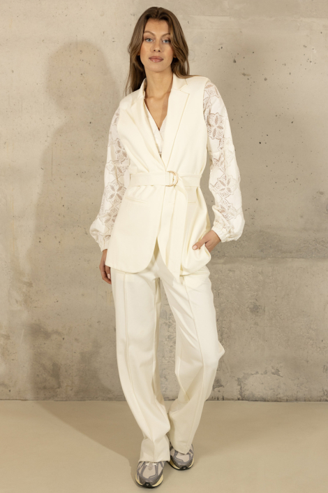 Kimara ecru dames broek