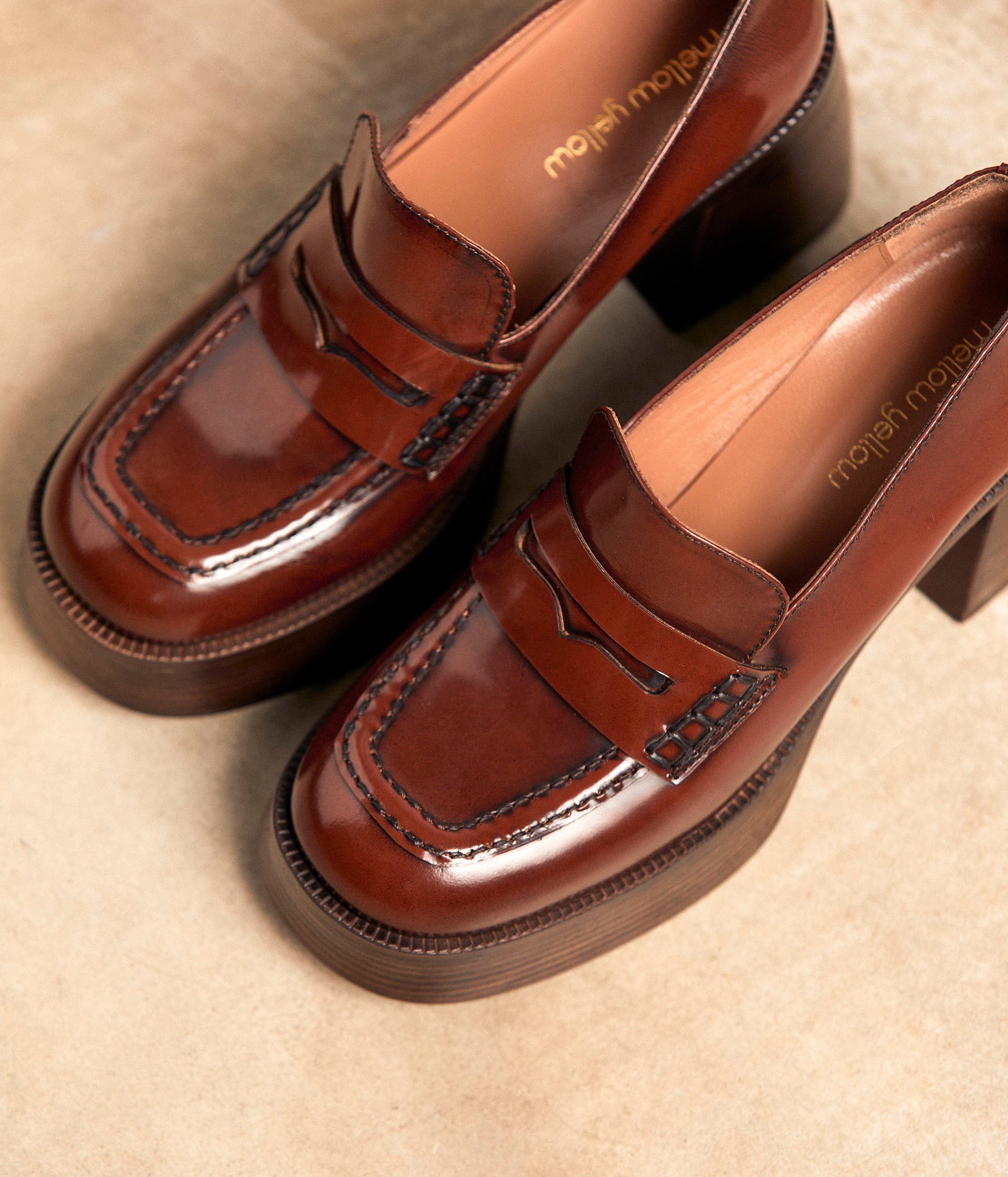 Mocassins marron plateforme Anouch