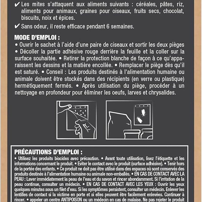 Piège anti-mites alimentaires Fury - Boîte de 2