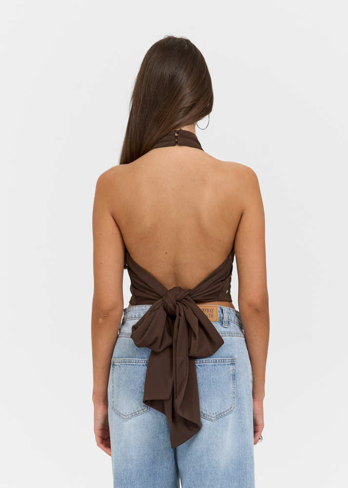 Mirre top choco bruin