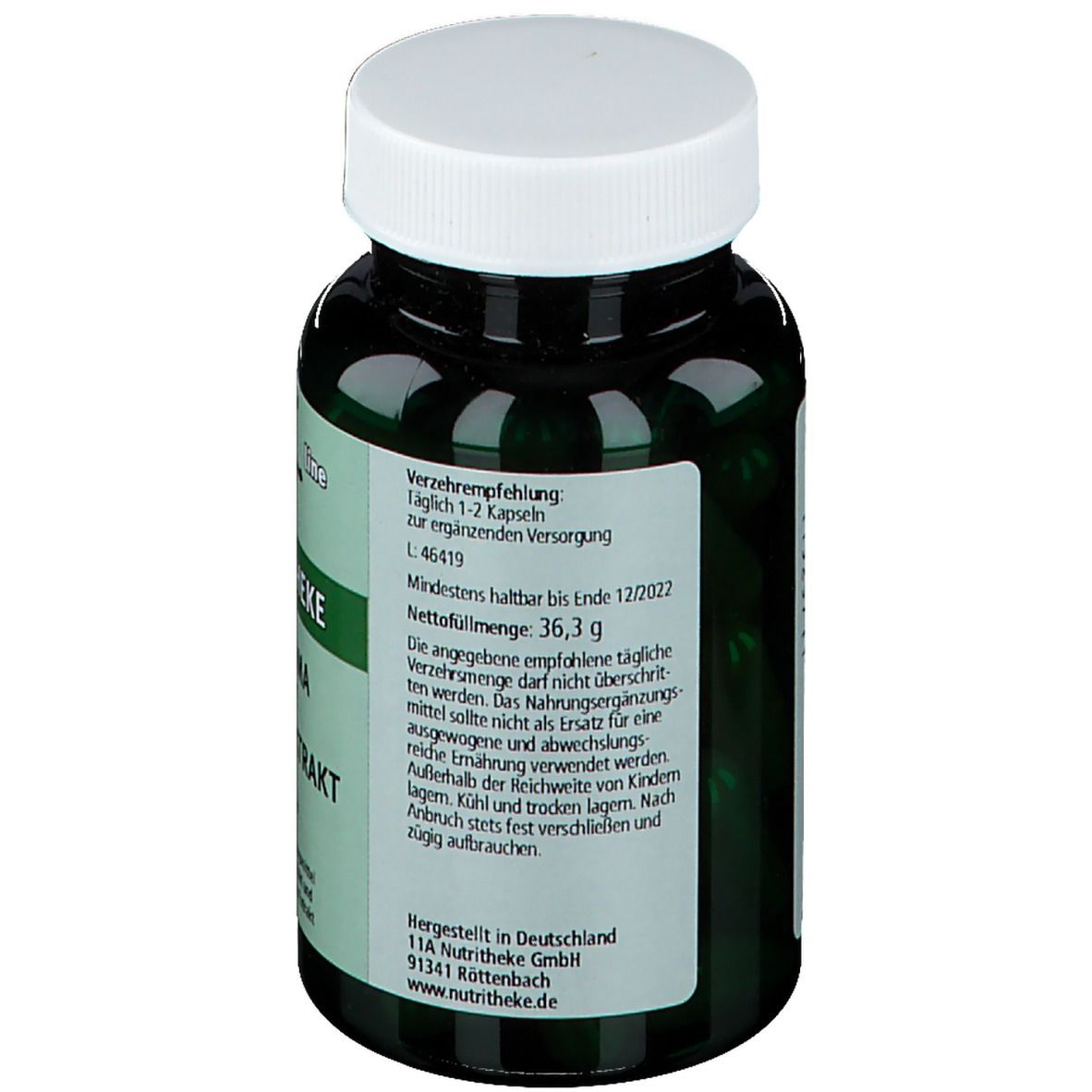 green line NUTRITHEKE Curcuma mit Pfefferextrakt