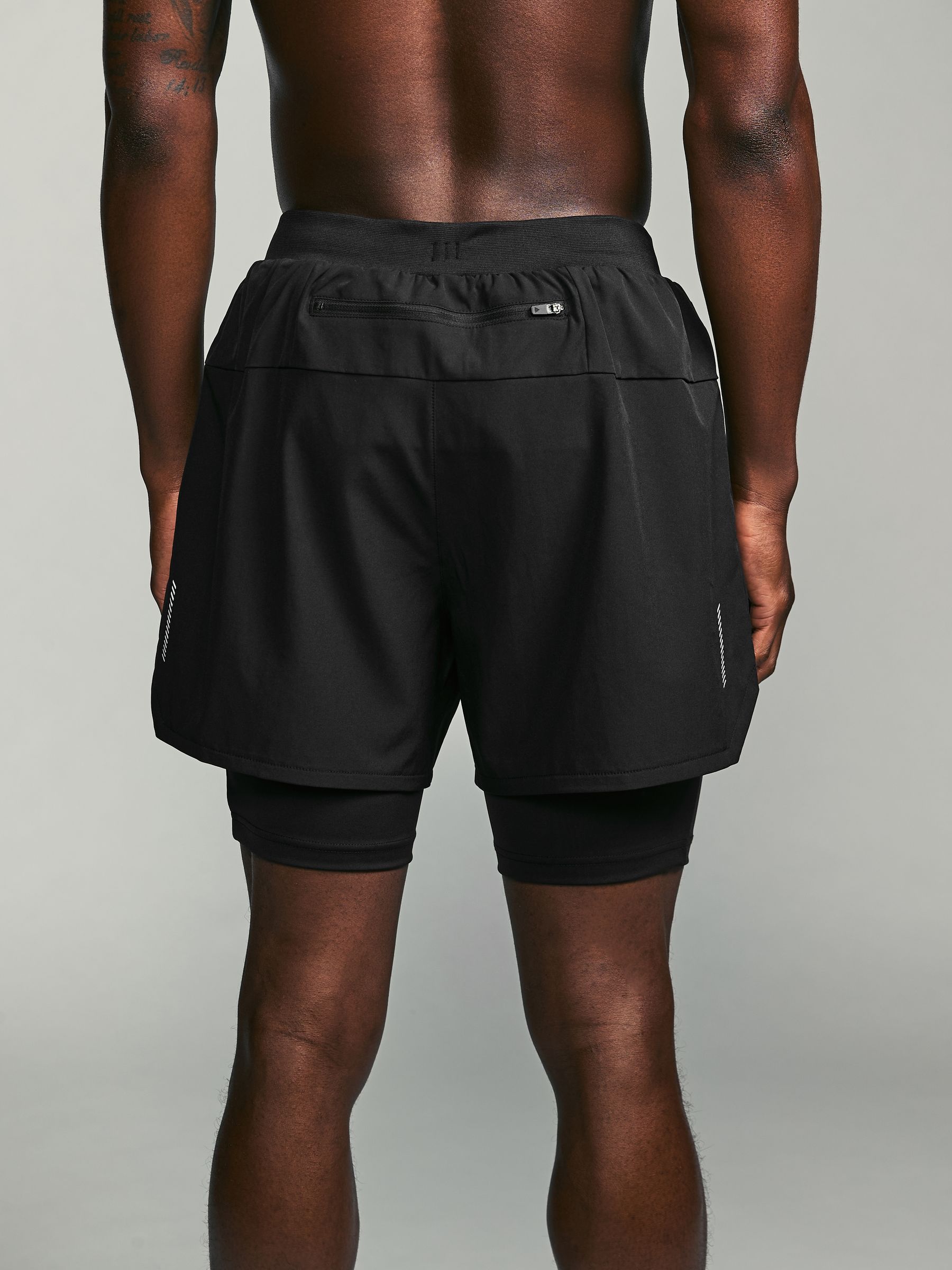 Zwart - Active 2-in-1 shorts