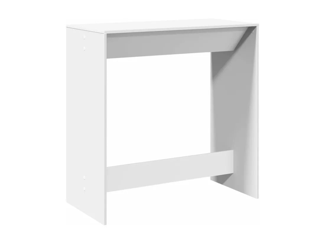 Table de bar blanc 102x50x103,5 cm bois d'ingénierie