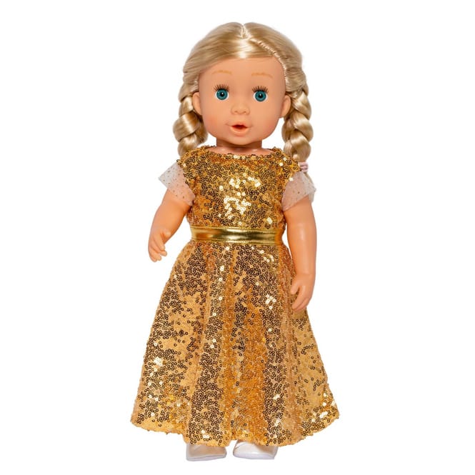 Puppenkleid - Goldstar - Größe 35 - 45 cm