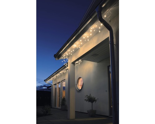 LED-lichtsnoer Konstsmide 11,25 cm + 10 m aansluitdraad 200 LED's Amberkleurige lichtkleur