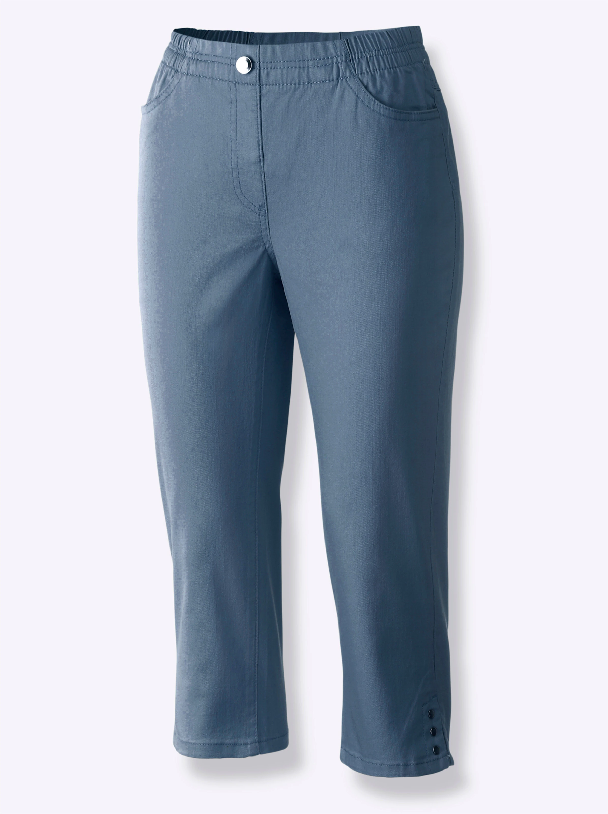 Caprijeans in blue-bleached