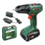 Drill med batteri og lader 38 Nm 18 V 2,0 Ah