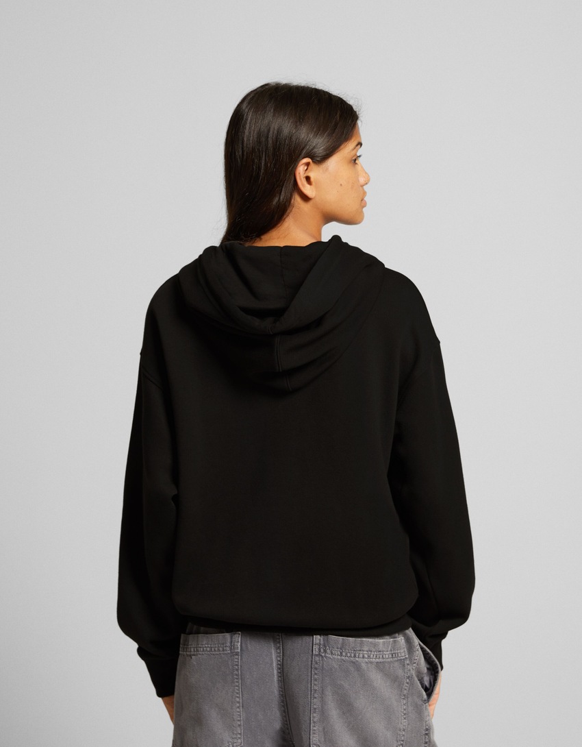 Moletom com zíper oversized