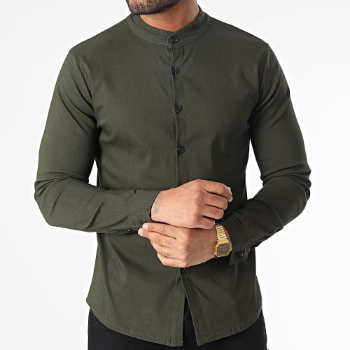 Chemise Manches Longues Vert Kaki