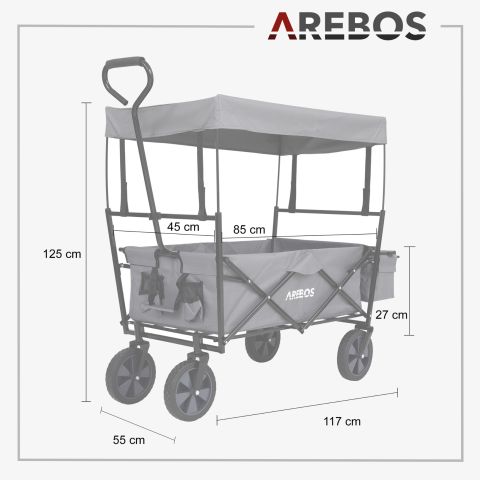 Bollerwagen mit Dach ECO