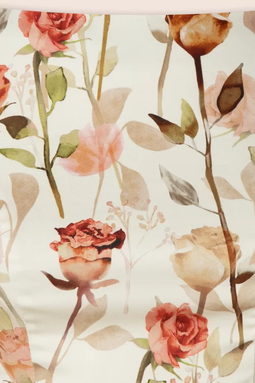 Hearts & Roses Janne Floral swing jurk in crème