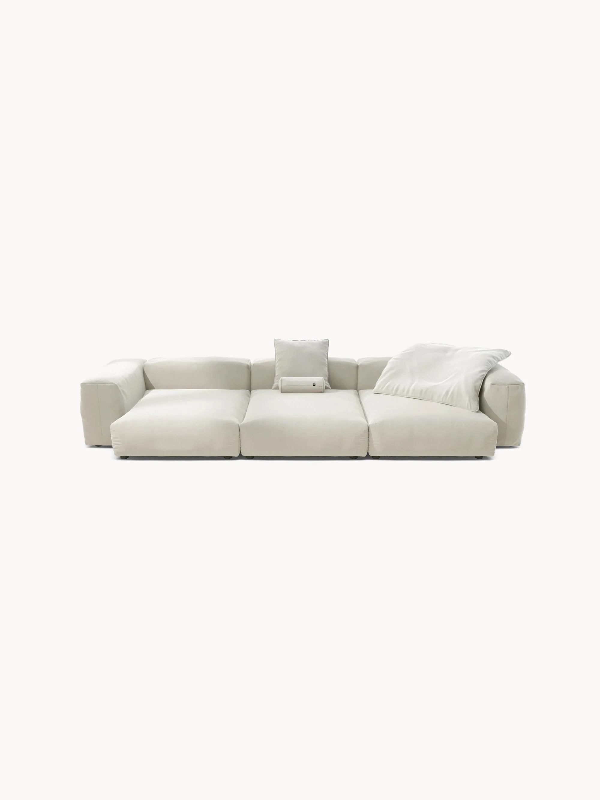 Fluwelen modulaire bank Vetsak (4-zits)